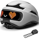 Gelrova LED Bike Helmet with Light - DIY LED Screen Display Helmet for Scooter, Bicycle, Bicycle Helmet Light for Adult Men and Women
