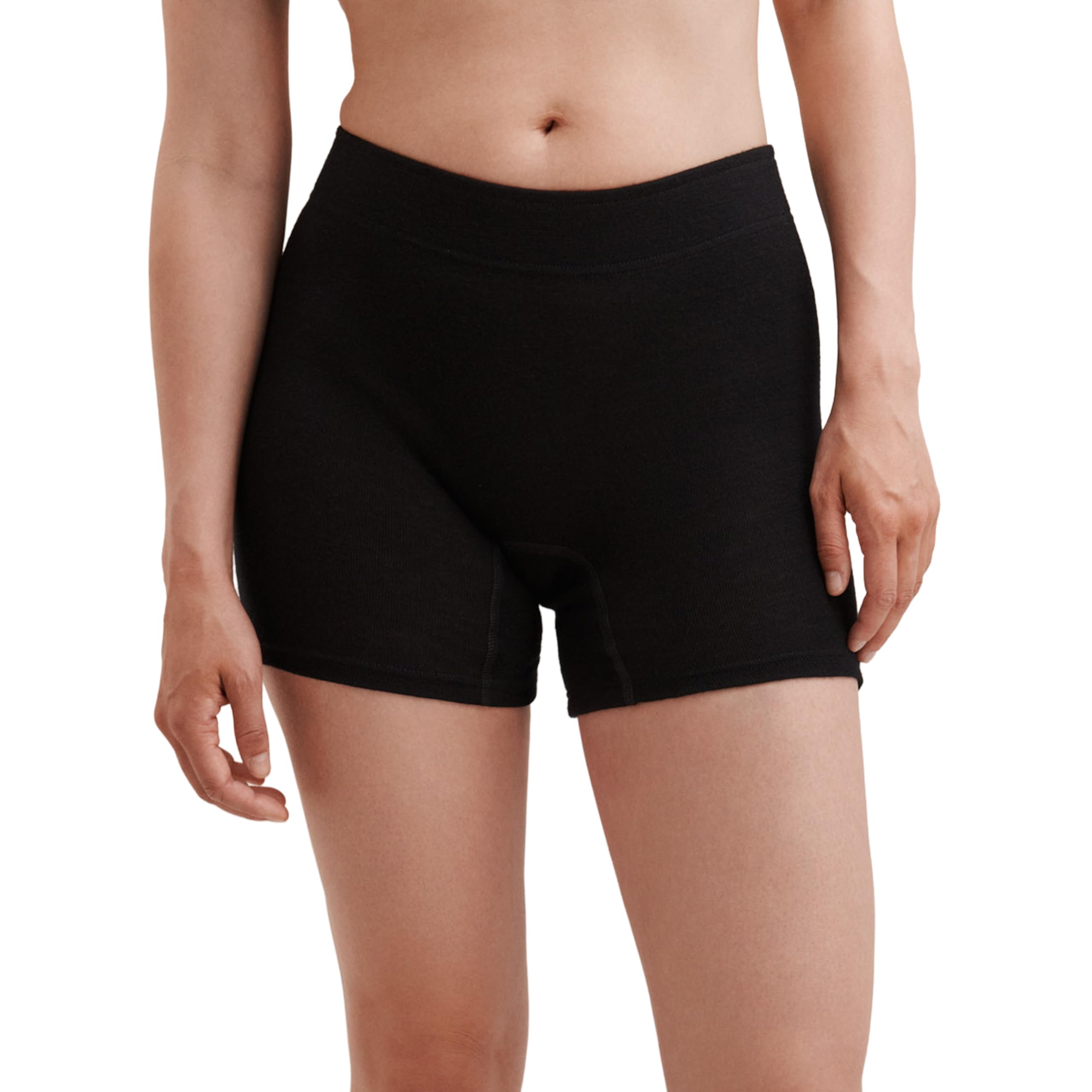 DILLING Women's Merino Wool Tight Shorts - Thermal Undershorts Black 16