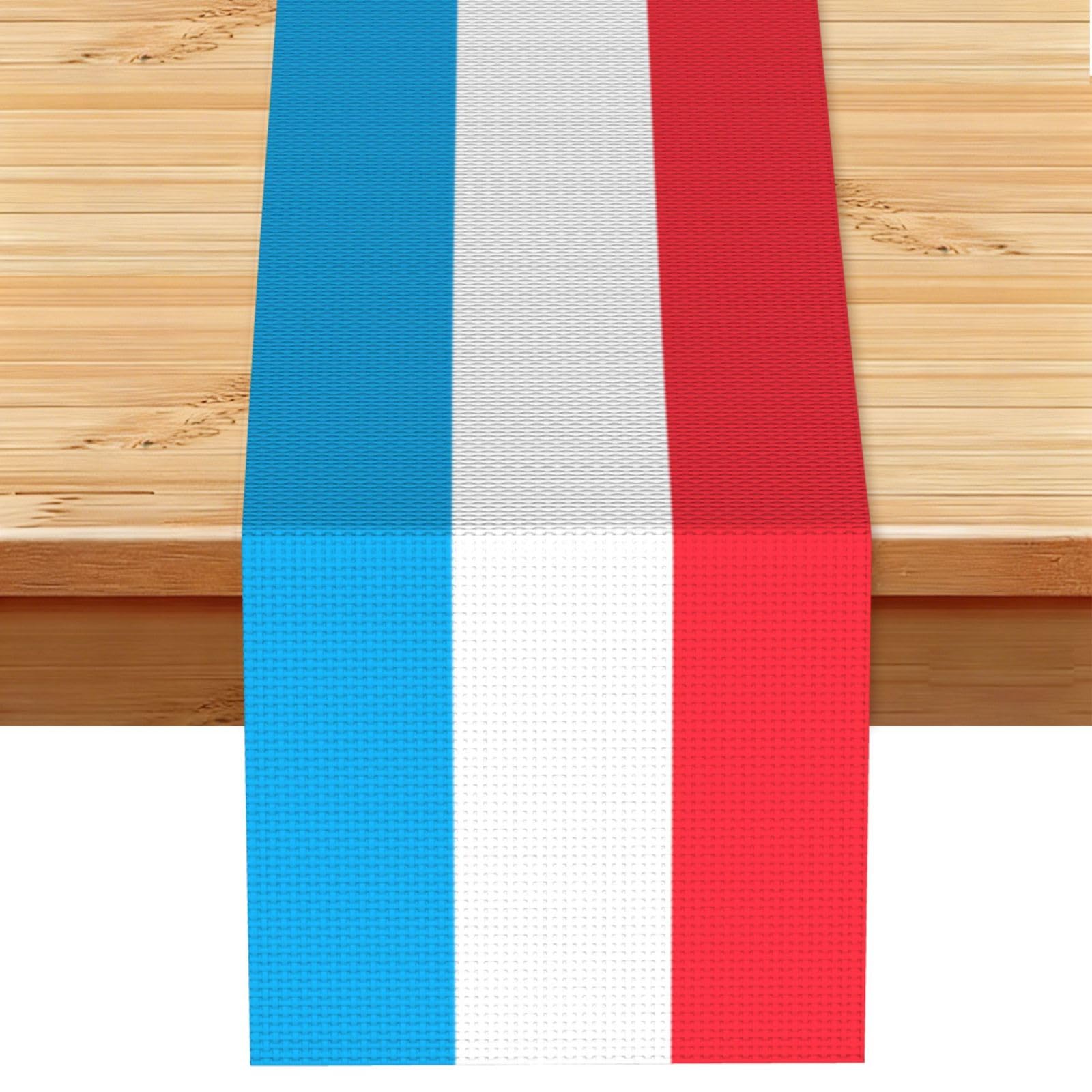 Luxembourg flag Table Runner 13x72 Inch Dining Decor