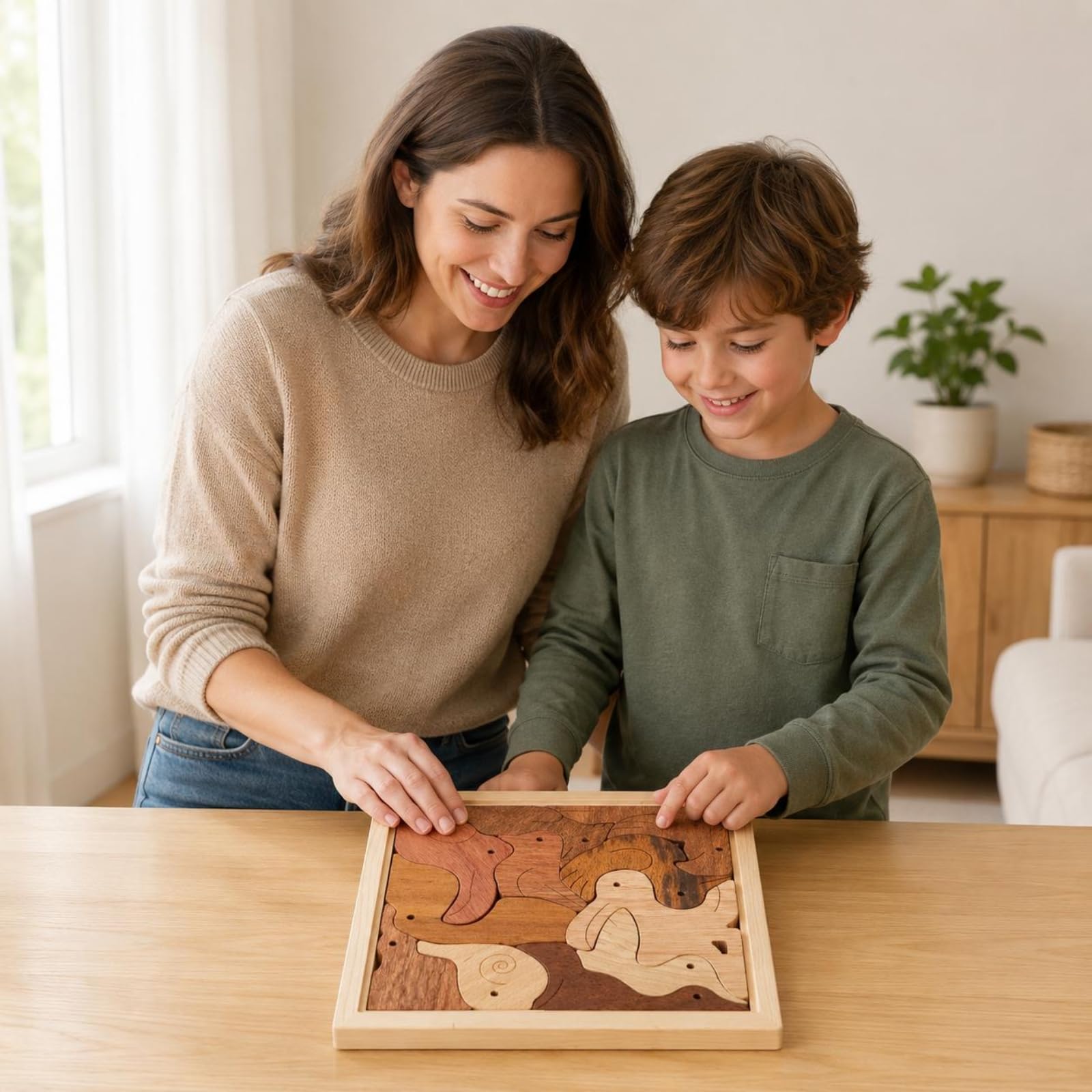 Puzzle Didattico per Bambini Rompicapo, Puzzle 3D In Legno Con Verdure