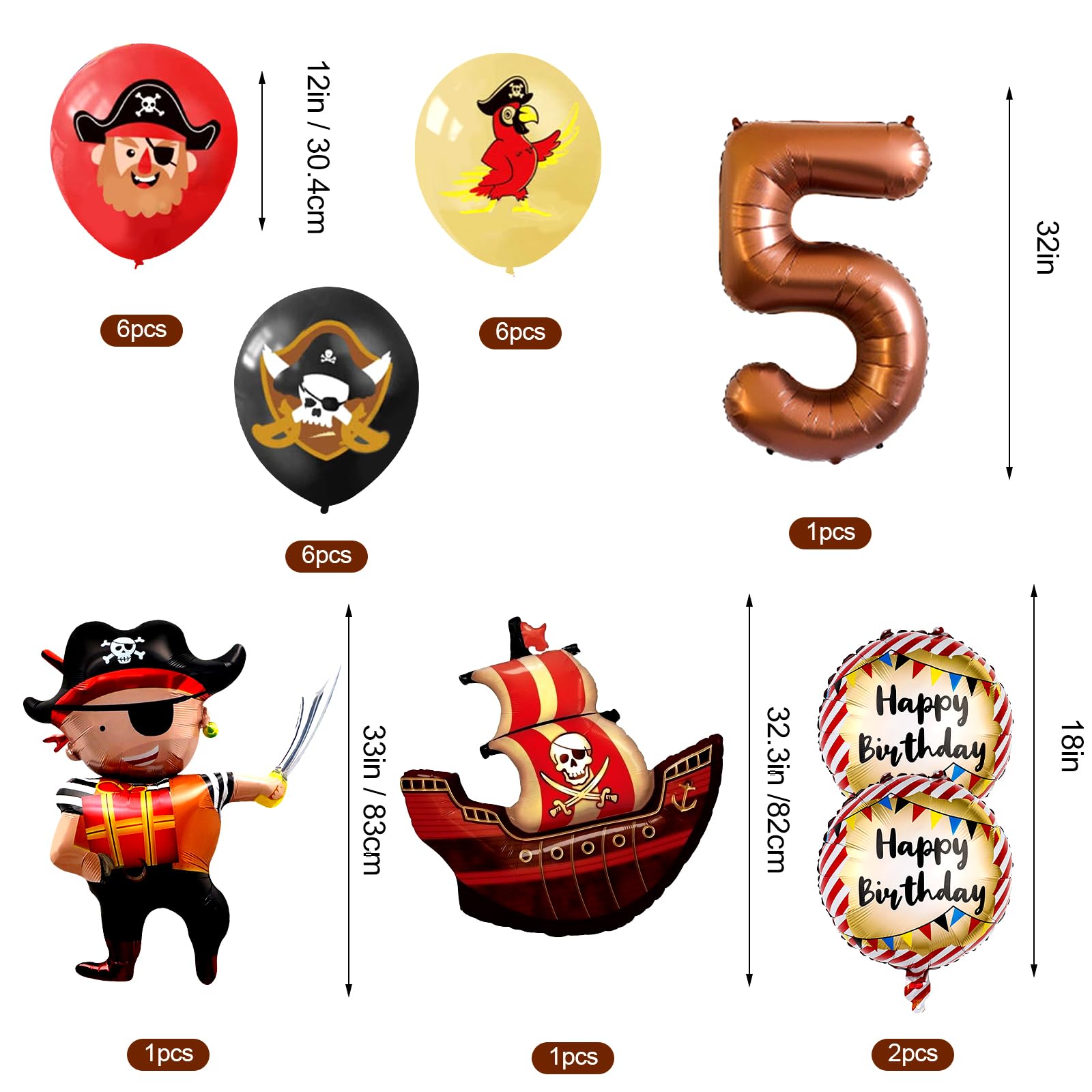 LTHOENG Pirati di compleanno per bambini, giocattolo da pirata, decorazione per il compleanno dei bambini, regalo per ragazze, ragazzi, Halloween, calendario dell'Avvento per bambini, decorazione per
