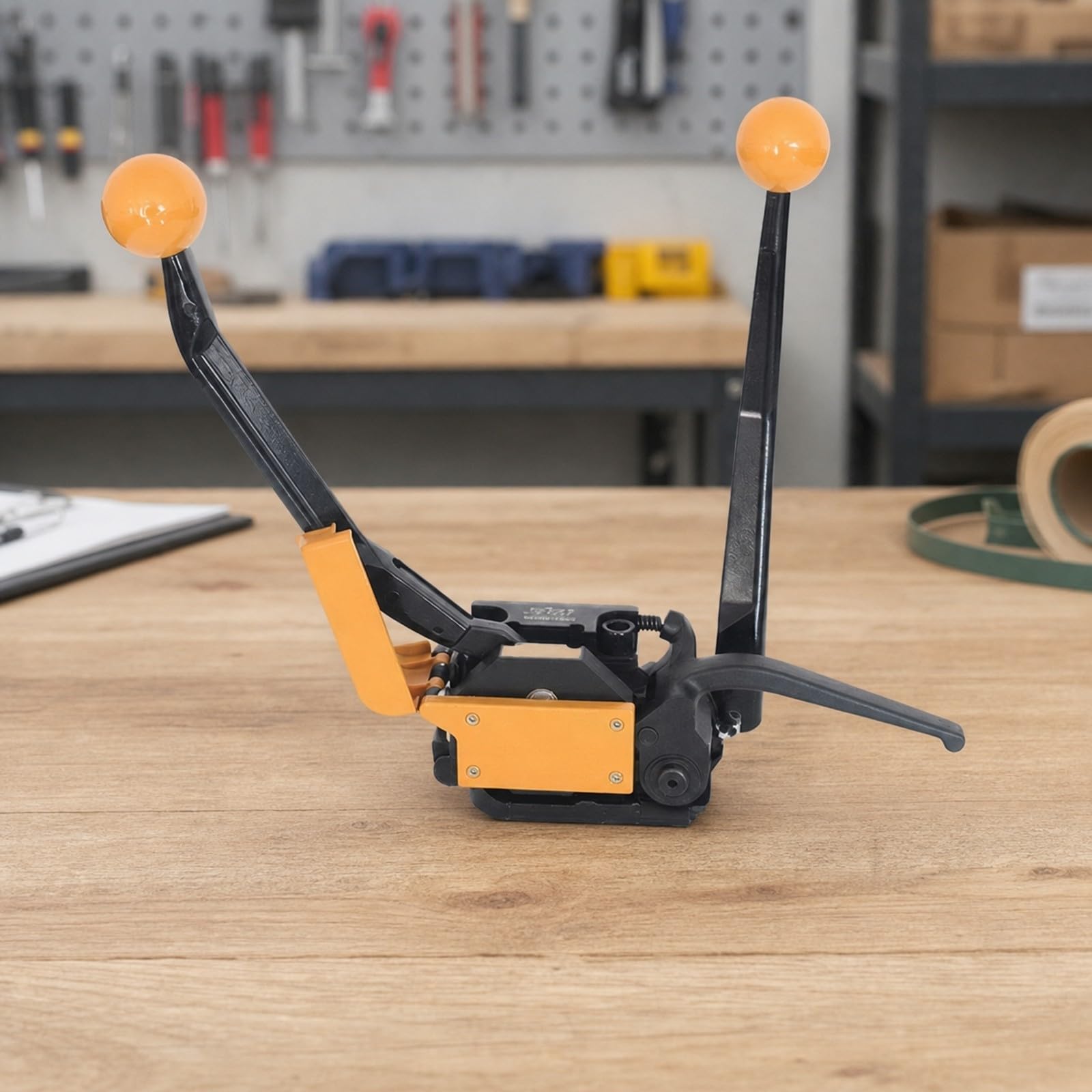 Tendi per Acciaio Professionale Impugna Ergonomica Antiscivolo, Tendi con Taglierina, Compatto, Atzzo da, per Magazzino