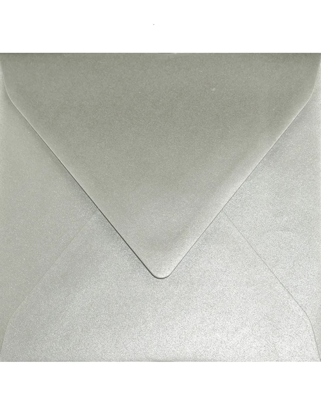 Netuno 25 Square Silver Pearlescent envelopes DIN K4 155x155mm 6.10x6.10″ 110gsm Sirio Pearl Platinum gummed Pointed Flap no Window for Wedding Invitations Birthday Greeting Cards Christmas Voucher