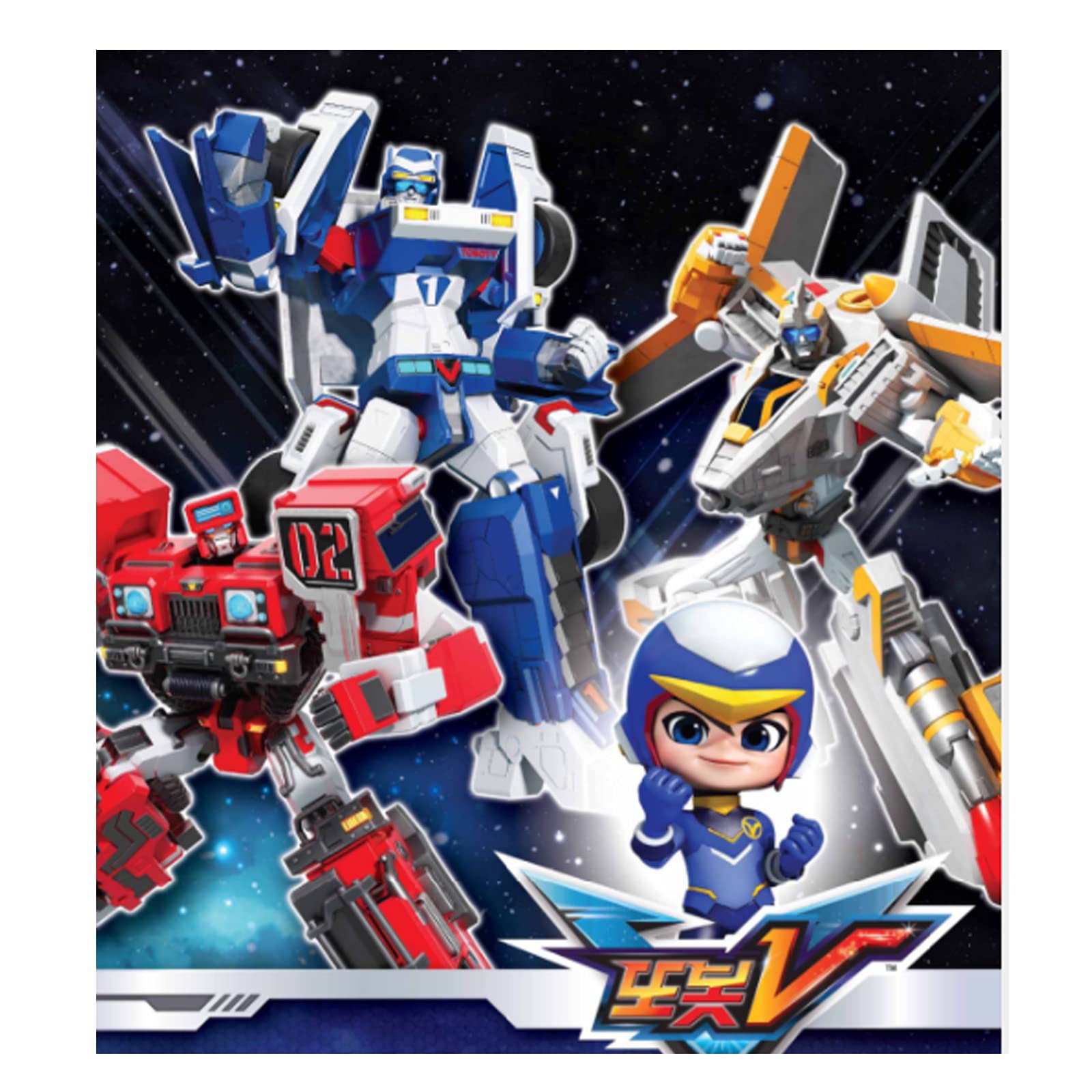 Tobot V Jet Thunder Transforming Robot to Car Transformation Action