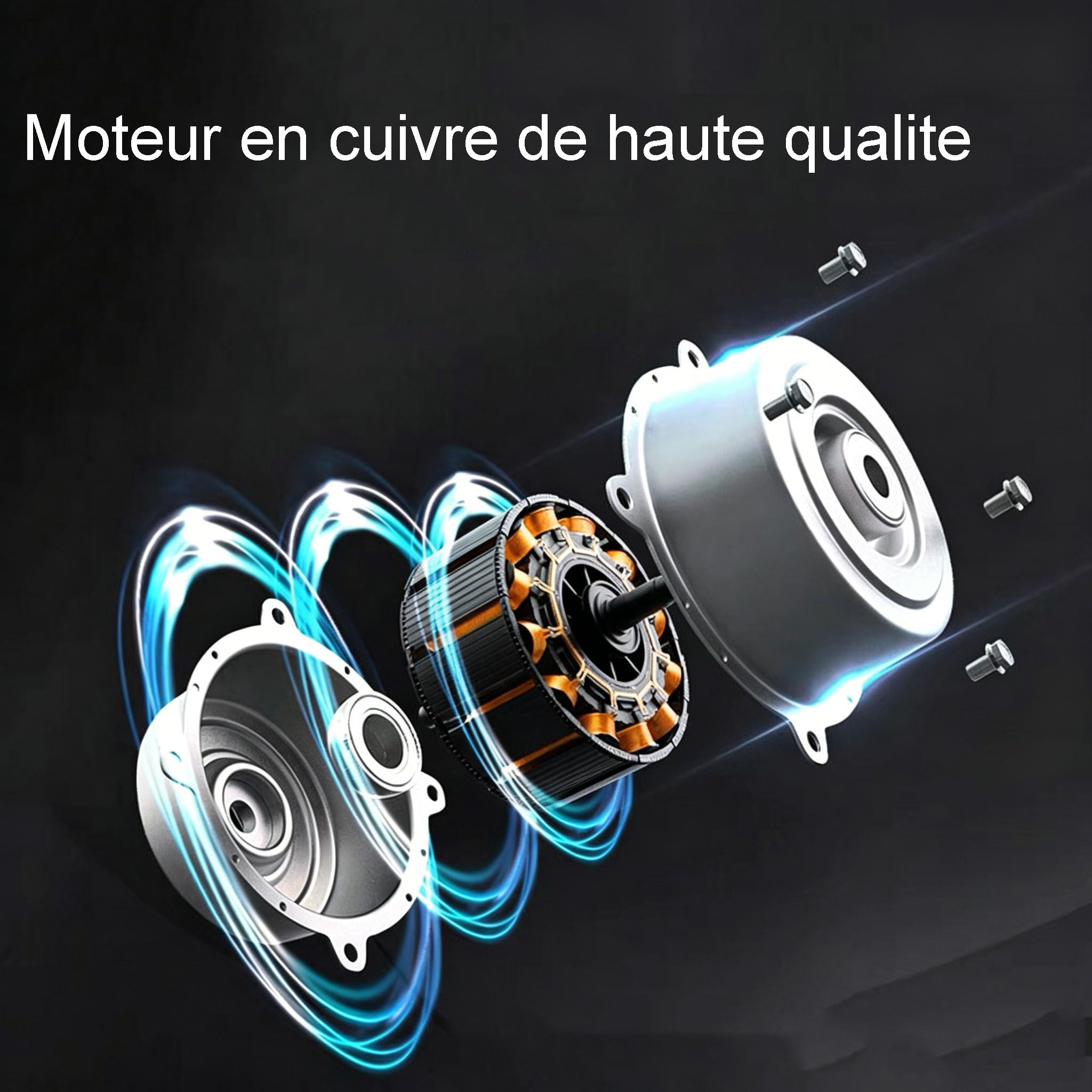 Ventilateur Extraction 200mm Ventilateur Mural 1050m³/h, Ventilateur Extracteur d'air Silencieux avec Clapet Anti-Retour, avec EU Plug pour Bureau Grenier Garage Cuisine Salle de Bain Comble