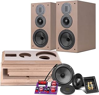 HiVi-Swans DIY 3.1A Passive Bookshelf Speakers Pair - DIY Speaker Kit-Peak Power 120 Watt 3 Way Home Theater Bookshelf Speakers for Surrounds or Front