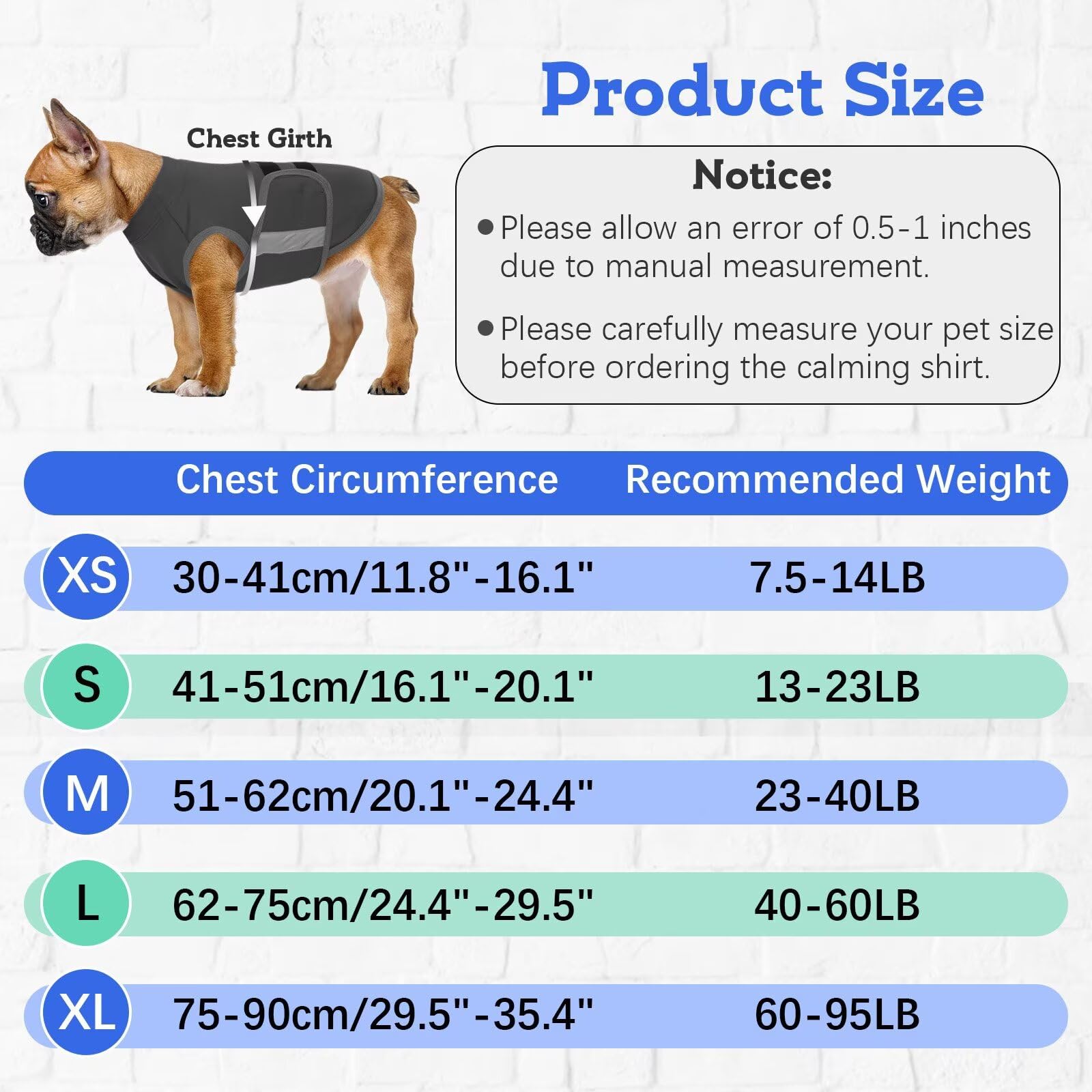 IECOii Anxiety Coat for Dog,Soft Dog Anxiety Jacket Vest with Reflective Stripe,Adjustble Wrap Anxiety Jacket Shirt Keep Doggy Calming Comfort for Thunderstorm Firework Travel Vet Visit,Grey,XS - Image 2