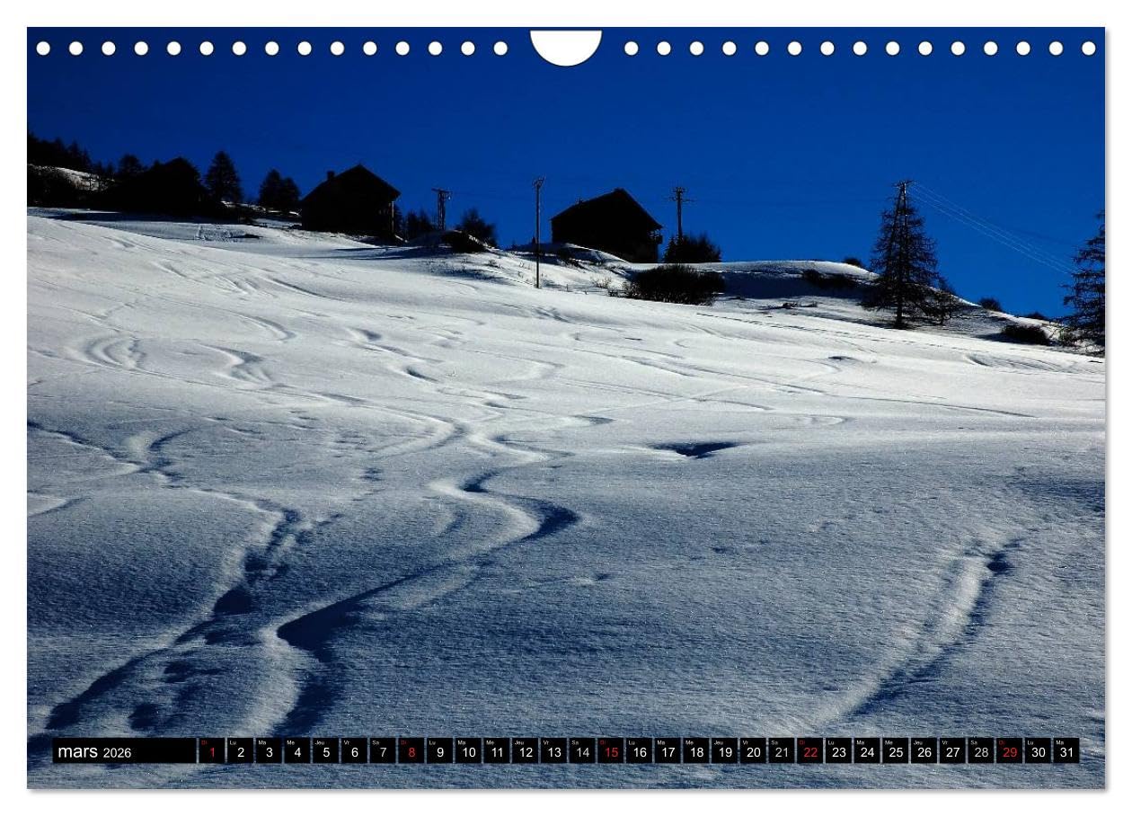 Neige sur les Hautes Alpes (Calendrier mural 2026 DIN A4 vertical), CALVENDO calendrier mensuel: Paysages des Hautes Alpes