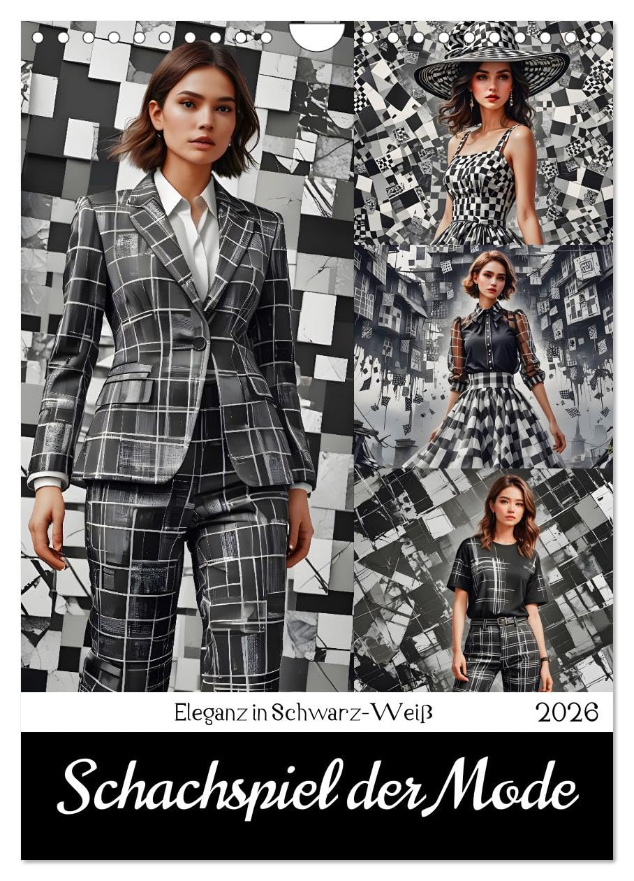 The chess game of fashion UK-Version (Wall Calendar 2026 DIN A4 Portrait), CALVENDO 12 Month Wall Calendar — image 1