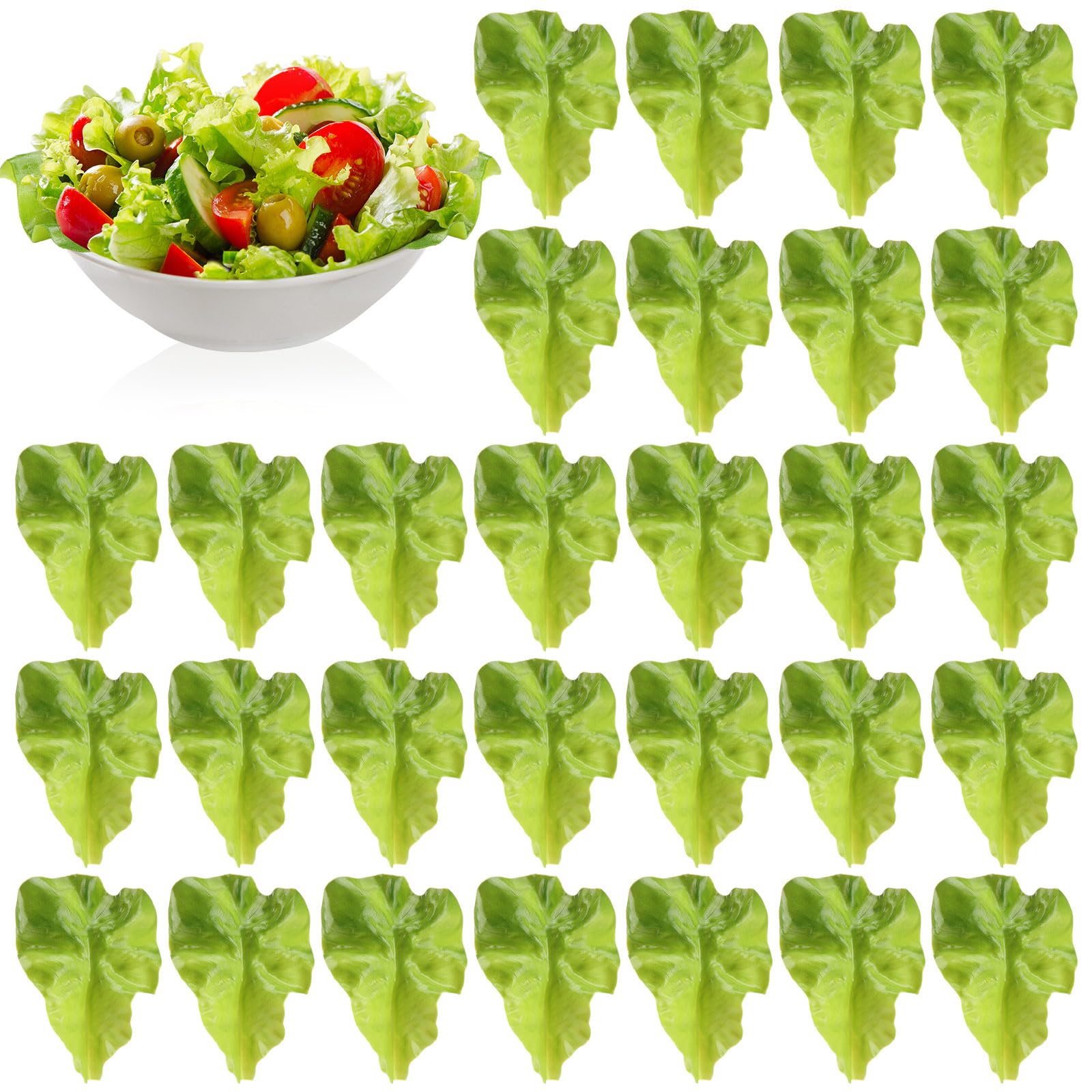 Feuilles de laitue artificielles vertes fausse salade PVC Giegxin pour maison et pub