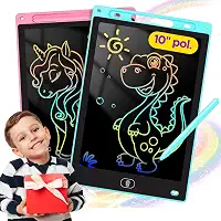 Lousa Mágica Infantil 10' RGB C/Caneta (Azul Escuro) | Apaga com 1 Botão, Escrita Colorida, Trava de Segurança, Leve e Portátil | Exclusividade Izal®