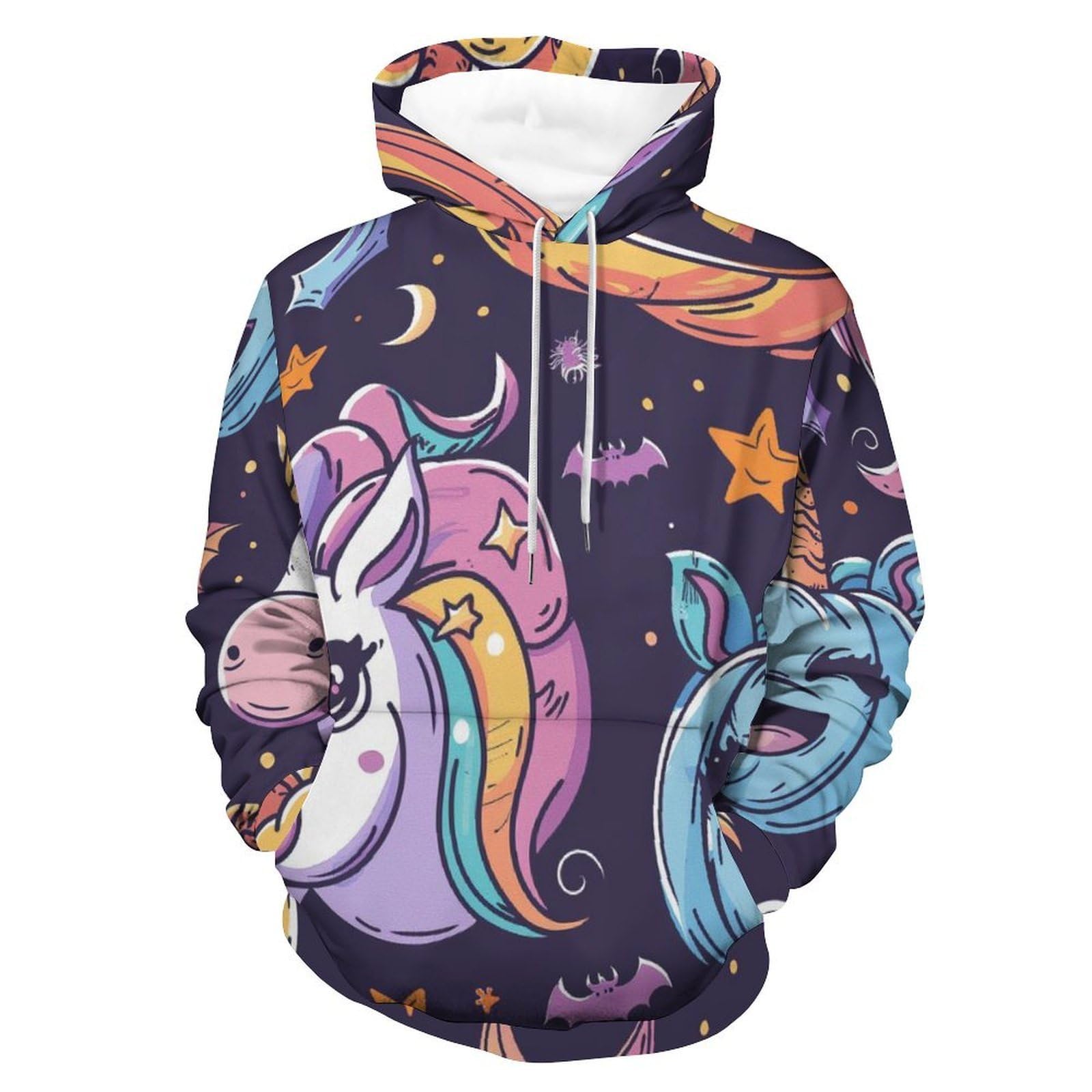 Sweat à capuche citrouille licorne hoodie unisexe taille S - 8