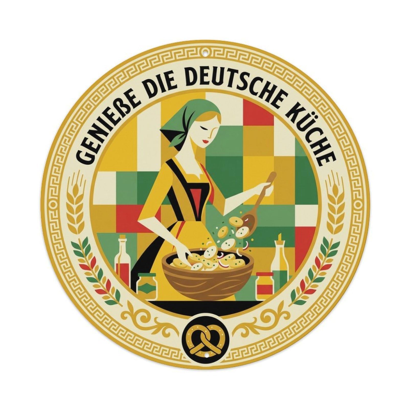 Kartoffelsalat German Cuisine Travel Food Updated Style Metal Tin Sign