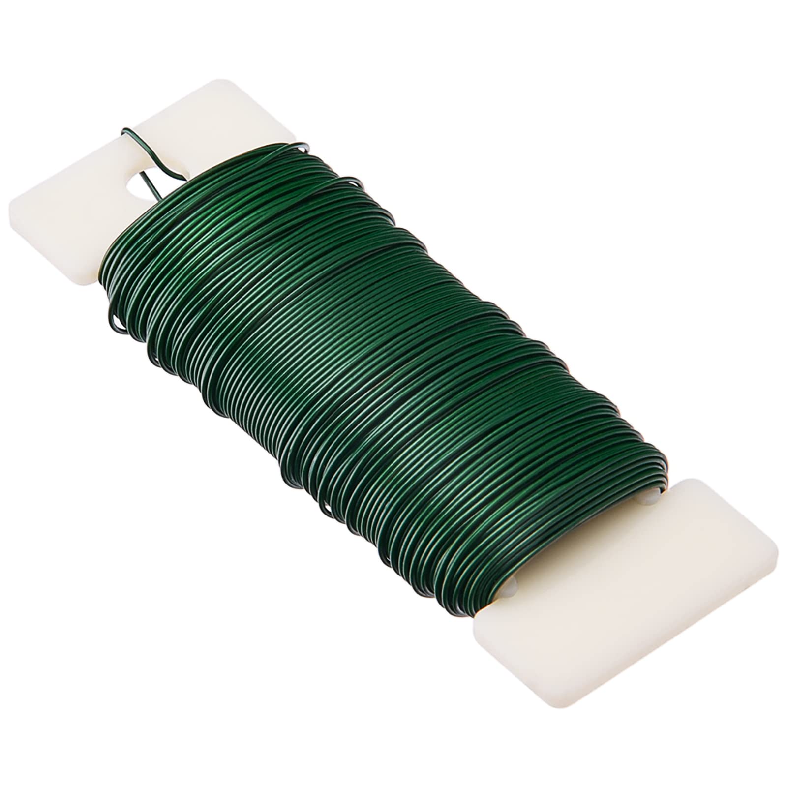 Hapeper 22 Gauge Floral Flexible Paddle Wire for Christmas Wreath Tree, Flower Arrangements, 3 Pack 114 Yards (Green)