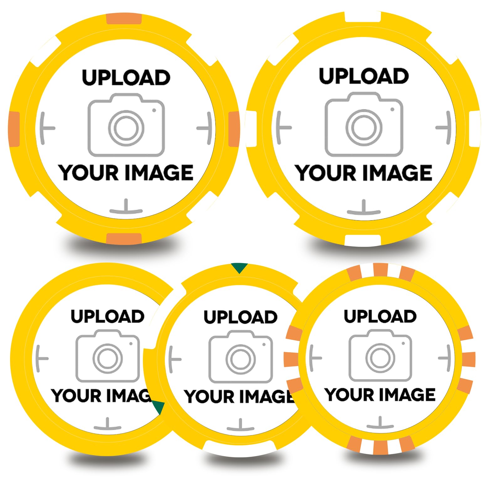 pensoda 100-1000 Custom Plastic Chips,5 Available in 9 Colors,Double Sided Full Color Print，Rush Production Available!Add Your Own Design,Personalized