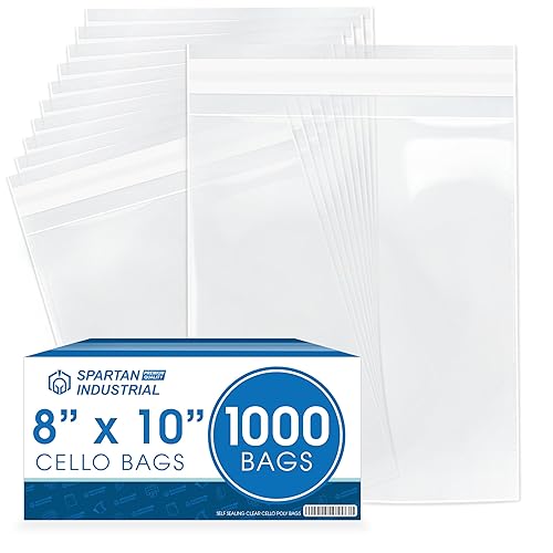 Miniatura 11 de Spartan Industrial - Bolsas de polietileno resellables transparentes de 8 x 8 pulgadas (1000 unidades) para embalaje, impresiones y fotos