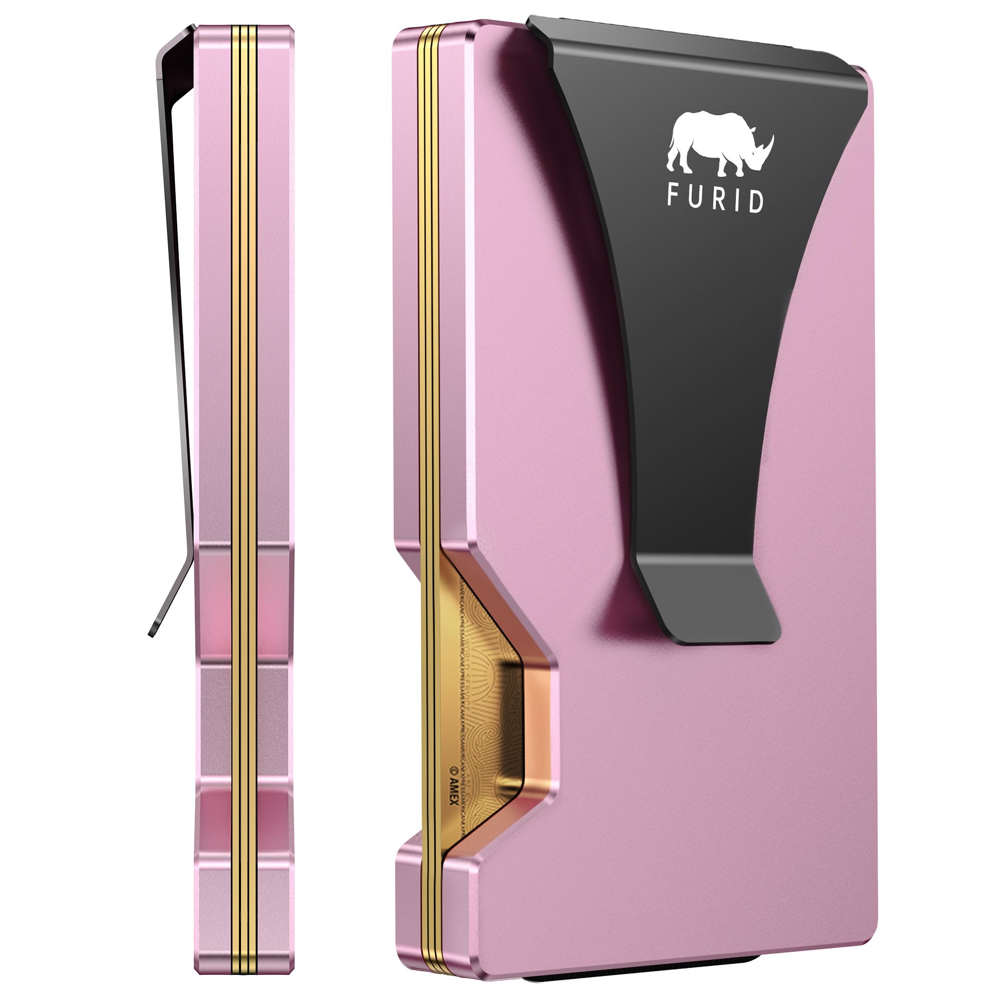 Slim Wallet Women Card Holder: Small Wallet for Women - Minimalist Credit Card Wallet - RFID Metal Wallet