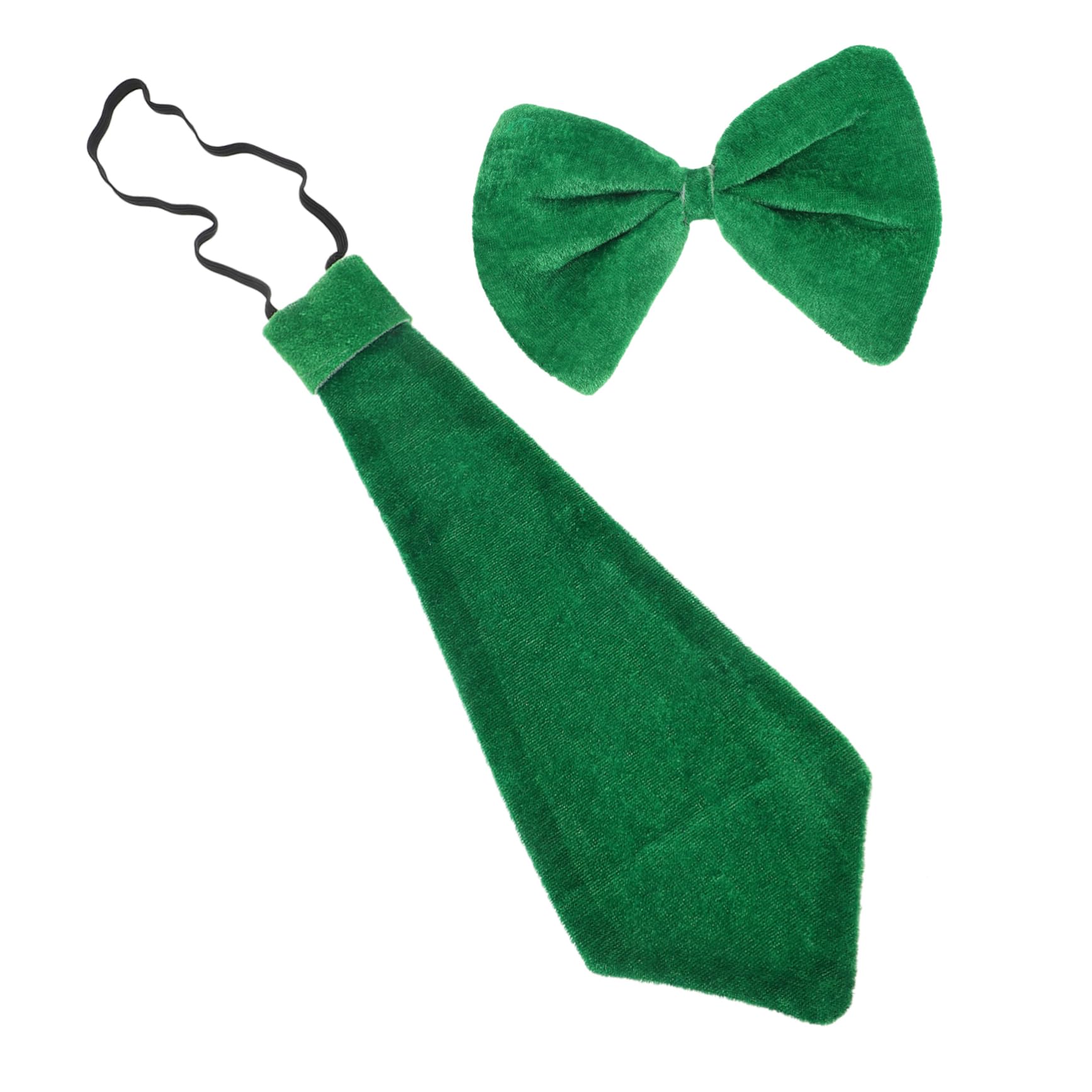WOFASHPURET Vibrant Green Patrick's Day Bow Tie Set Men's Necktie Decorative Party Tie
