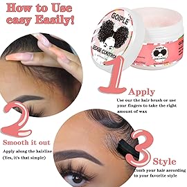 8.8oz Edge Control Wax for Women Strong Hold Non-greasy Edge Control Smoother Edge Wax Styling Gel Edge Control for Black Hair No Flaking, White Residue, Shine and Smooth (Sweet Peach)