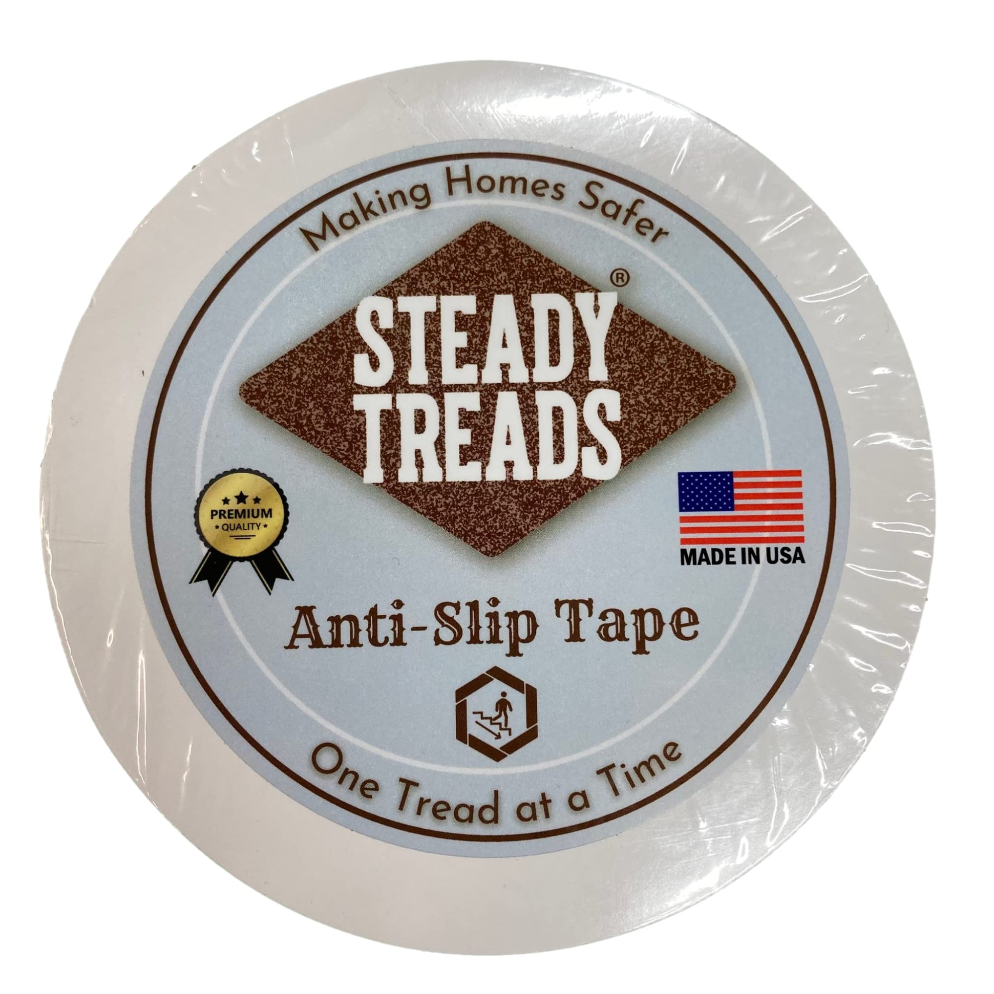 Made in USA, Anti-Slip Adhesive Stair Treads 6"x24" - 15-Pack, Non-Grit Safety for Kids, Elders and Pets