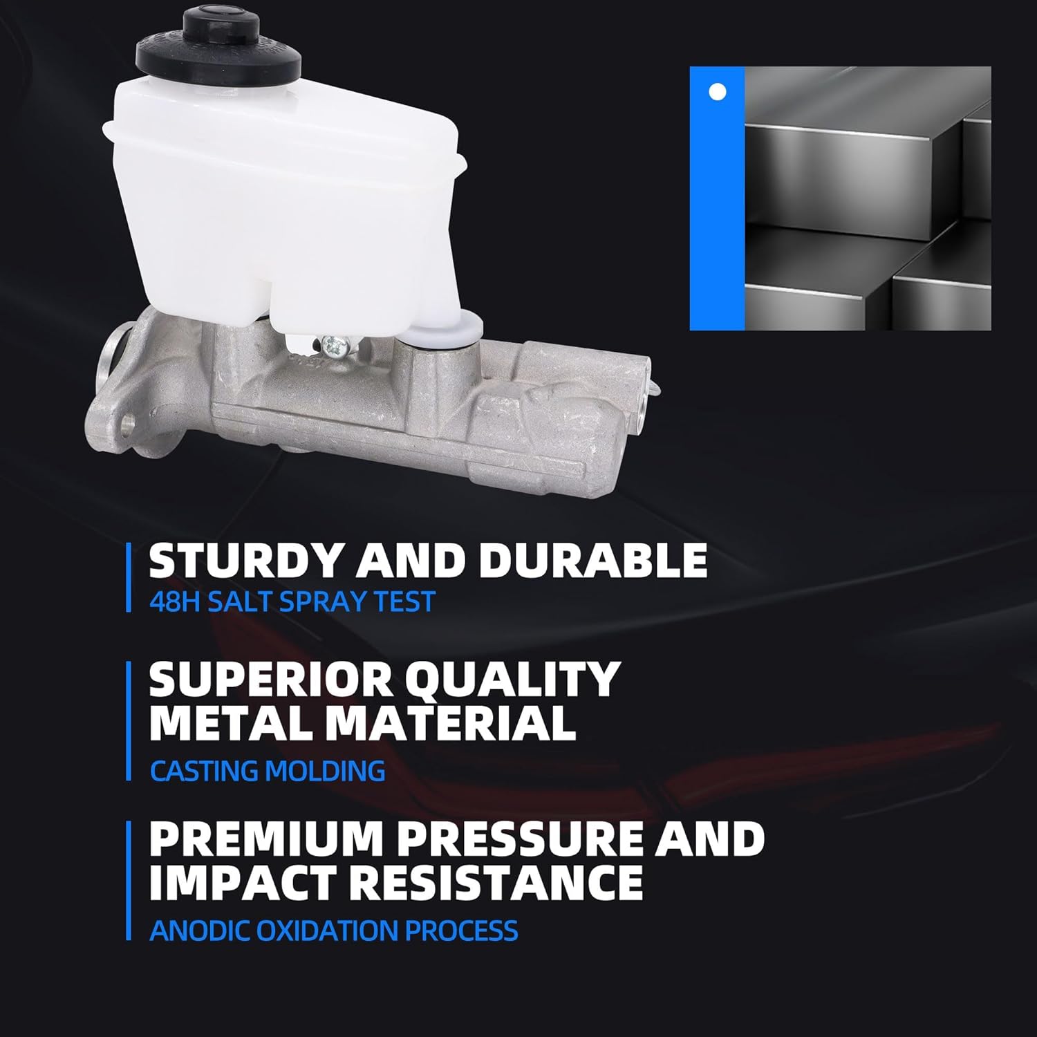 HiSport 472013D380 Brake Master Cylinder with Reservoir and Cap Compatible with Toyota 4Runner 1996 1997 1998 1999 2000, L4 2.7L/V6 3.4L Replacement Part M390367
