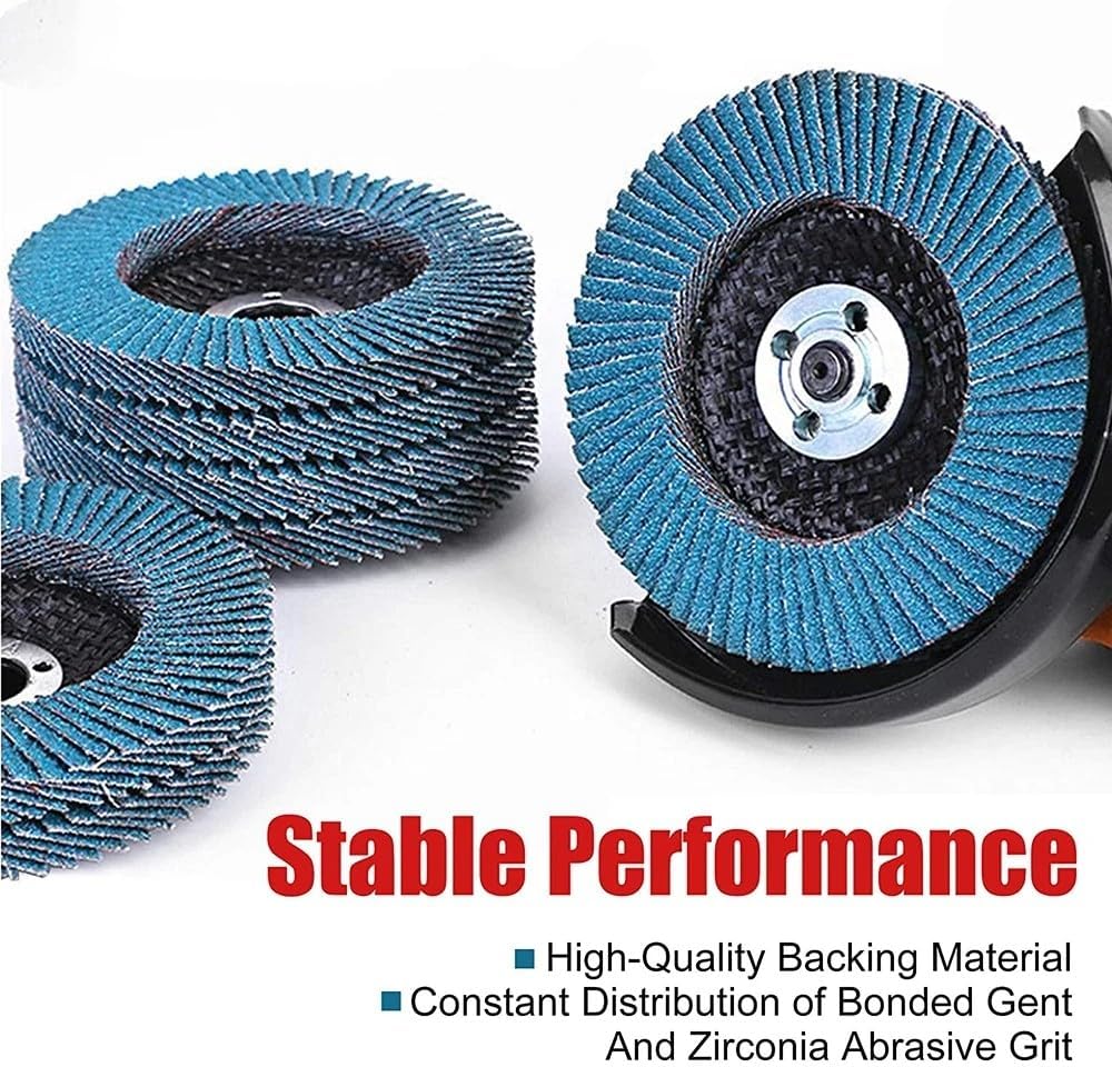HEAGER Grinding Discs,Grinding Wheel,Angle Grinder, 10pcs 4.5 Inch Zirconia Grinding Wheels 40/60/80/120 Grit Professional Sanding Abrasive Blades for Angle Grinder(60)