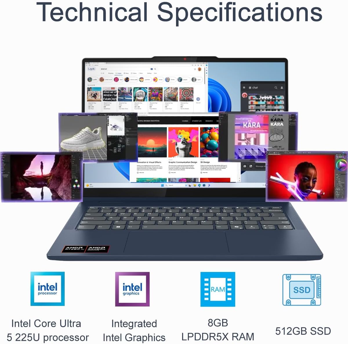 Lenovo IdeaPad Flex 5i 2-in-1 Laptop (14" FHD+ Touchscreen, Intel Ultra 5 Gen 2 225U, 8GB RAM, 512GB SSD, 12-Core (>i7-1355U)) AI PC for Creator, Backlit, Designer, IR Webcam, Win 11 Home