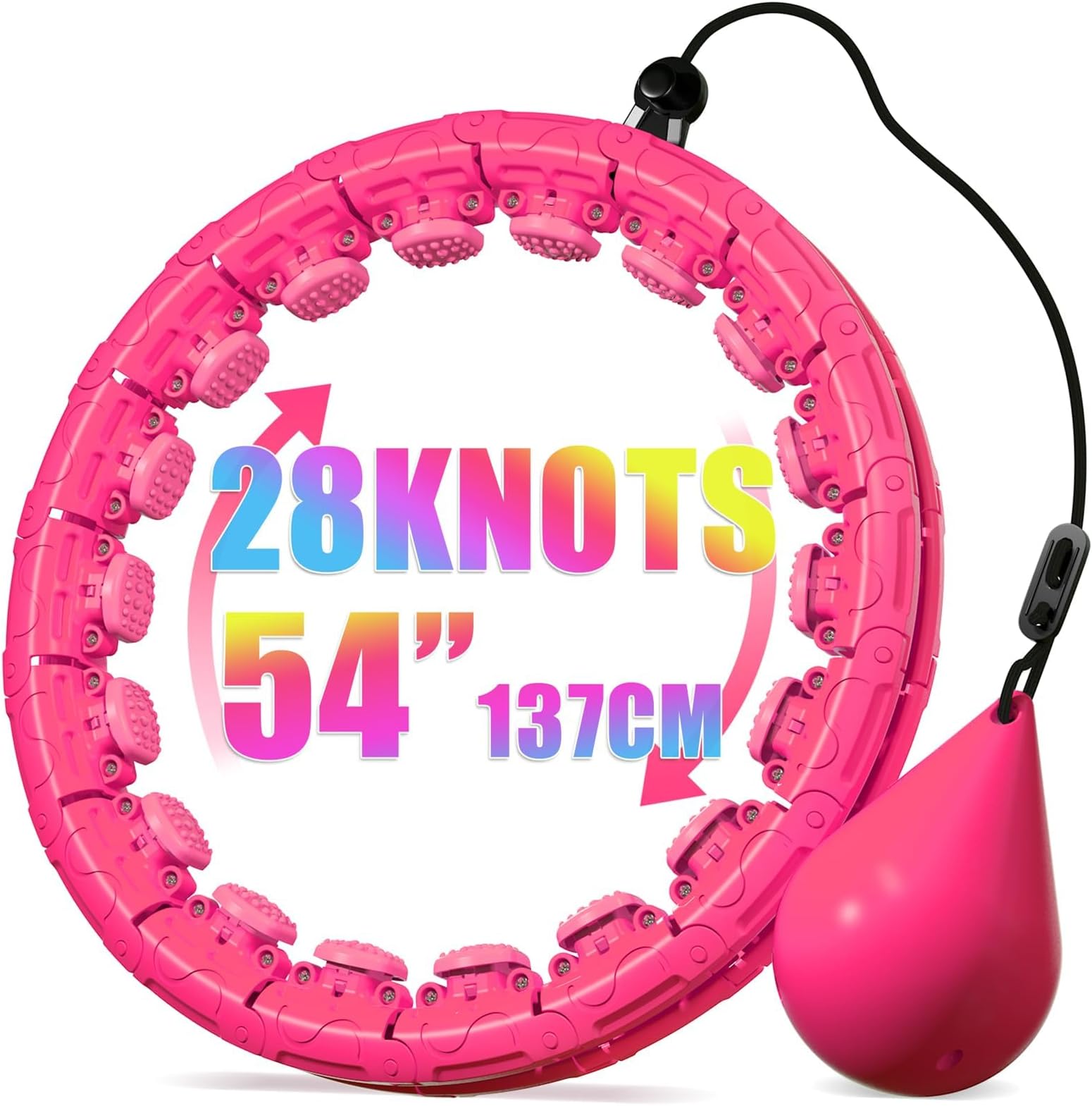 - Infinity Hoop,2 in 1 Adjustable Fitness Hoop for Women Beginners