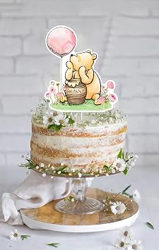 Classic The Pooh Cake Topper For Girls Baby Shower Winnie Bee Birthday Party Decorations Cute Centerpieces