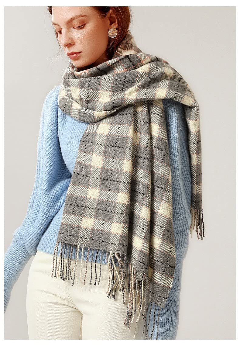 Sciarpa Donna Scialle Uomo Invernale Sciarpa Invernale da Donna Sciarpe Scozzesi Nere Calde in Stile Coreano Womans