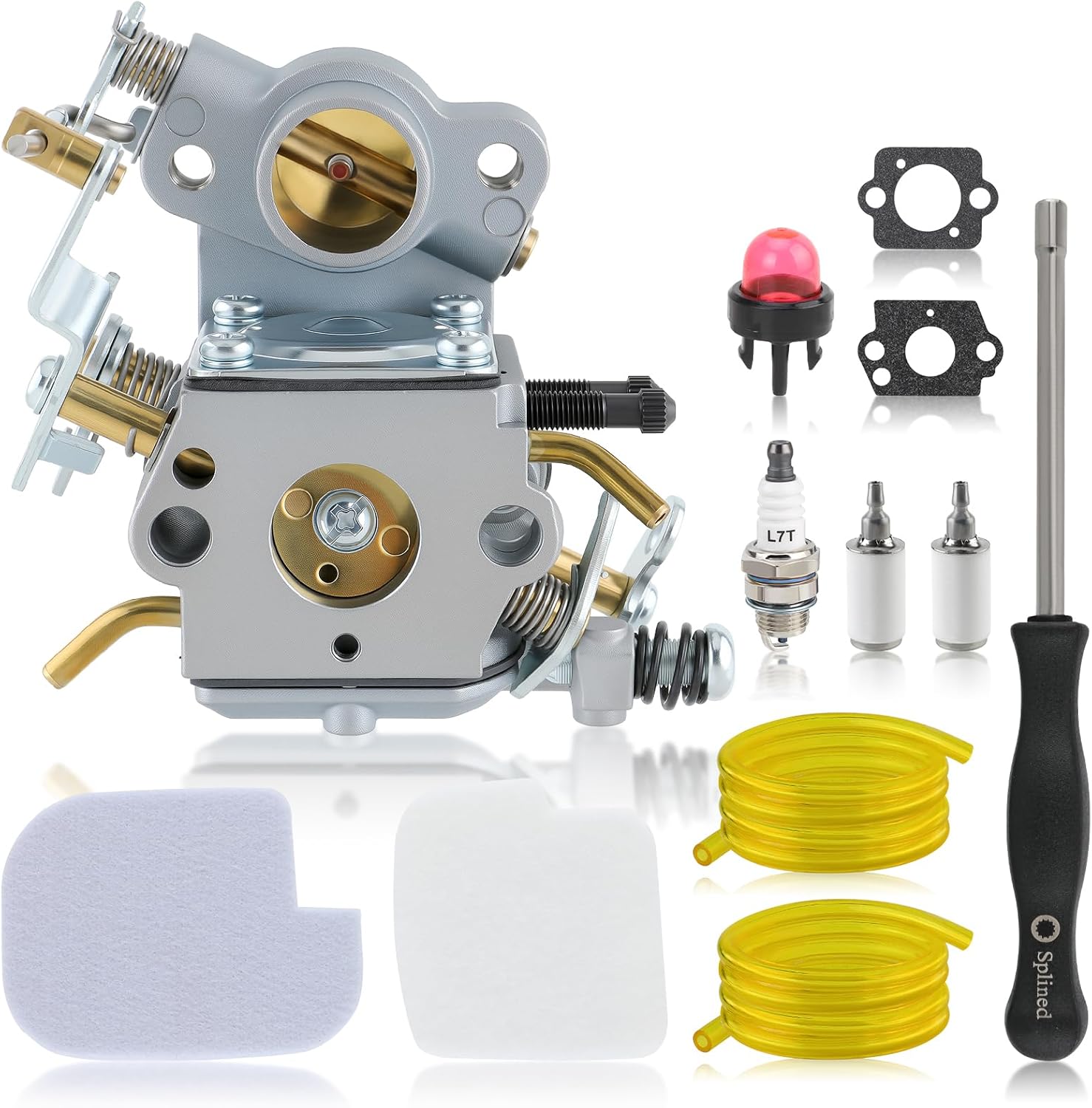 Carbhub C1M-W26C 545070601 Carburetor for Poulan Pro PP3416 PP3516 PP3816 PP4018 PP4218 PPB3416 SM4218AV Gas Chainsaw with Air Filter Spark Plug Carb Adjustment Tool