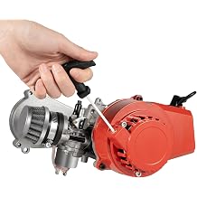 49CC 50CC 2 Stroke Pull Start Engine Motor, 1.9KW High Torque Replacement Engine, Electronic Ignition 48KM/H Max Speed Motor for Pocket Bike Mini Dirt Bike ATV