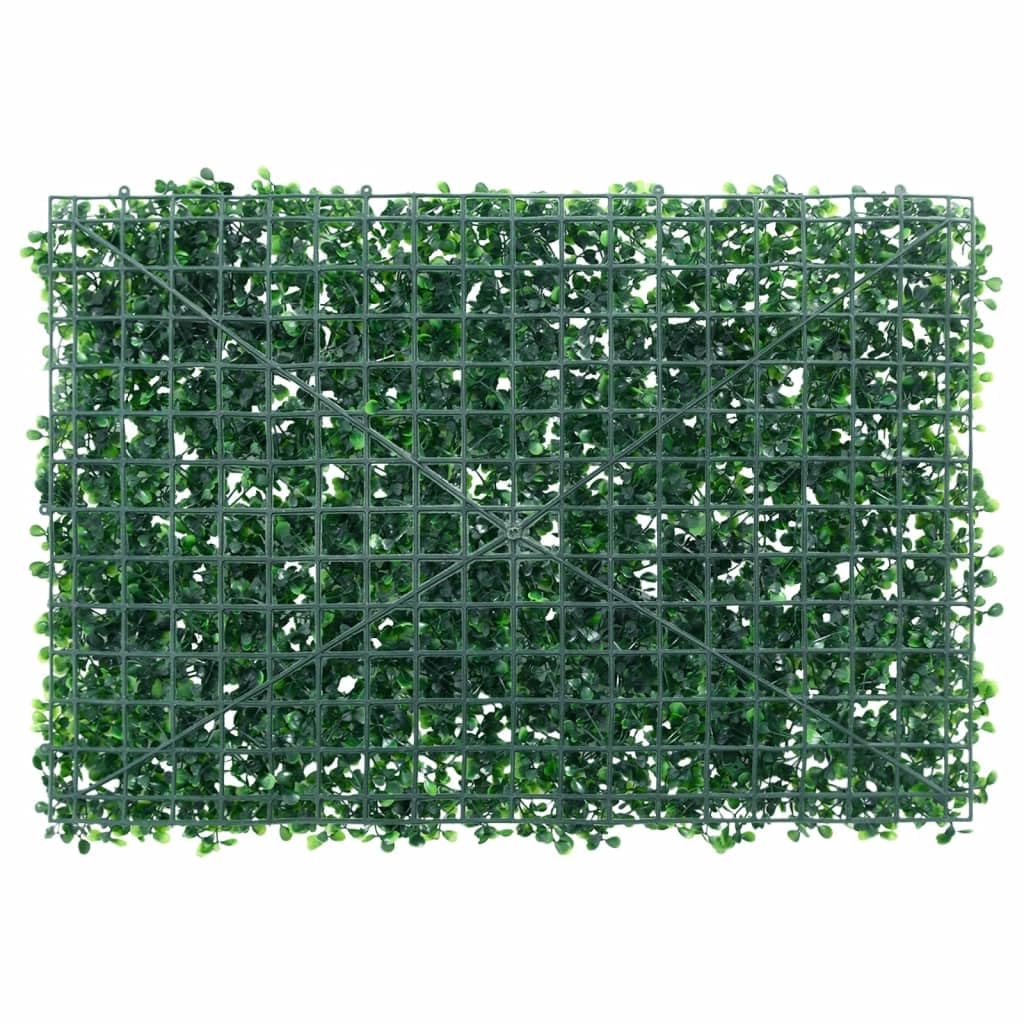 Siepe artificiali, 24 pezzi, verde, 40 x 60 cm, in polietilene, per giardino, terrazza, protezione da sguardi indiscreti, parete decorativa per piante, elementi di recinzione facili da pulire, per
