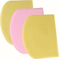 Vista 16 de SURDOCA Raspador de masa de banco - 3P 4.7x3.7 "plástico flexible tazón raspador, borde afilado y ángulos raspador de pastel. herramientas