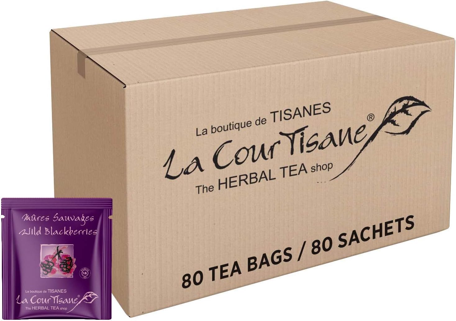La Courtisane Herbal Tea Wild Blackberries, Kosher, GlutenFree, 80