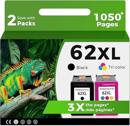 Cartucho de tinta remanufacturado combo de 62 colores negros para HP 62XL HP62 XL Pack to Envy 5540 5542 5545 5640 5642 5660 5664 5665 7640 7645