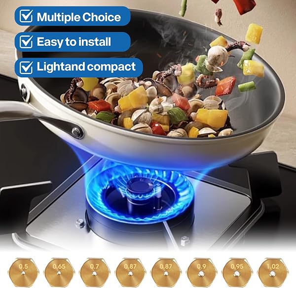 15 Piezas Inyectores Cocina Gas Butano, Universales Conjunto Inyector Quemador Para GLP Para Gaseera, Cocina Y Placa Inyectores Cocina Gas Butano, 0.5-0.65-0.7-0.80-0.87-0.90-0.95-1.02 - 4
