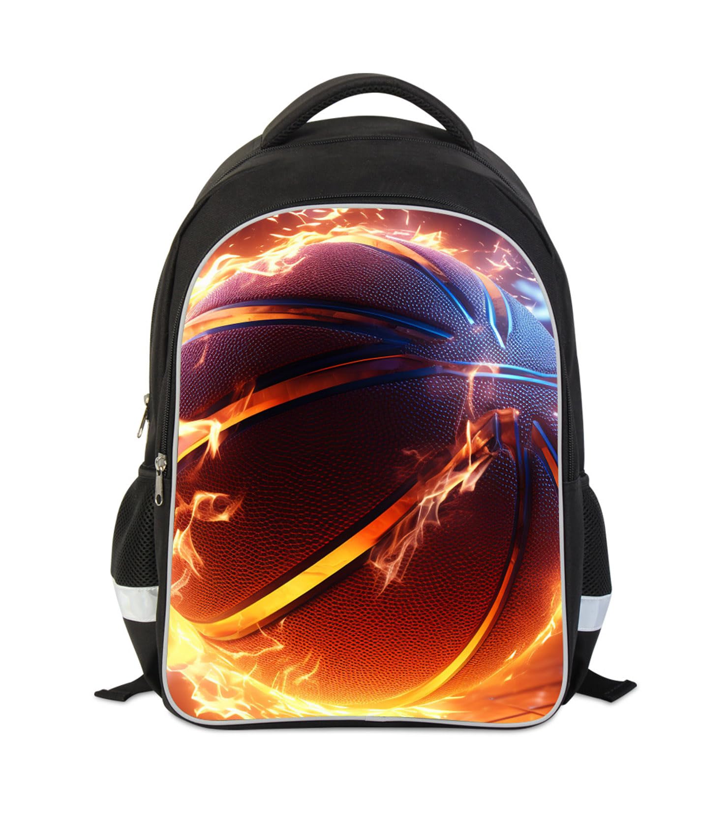 AnySmic Basketball Kids Backpack for Boys and Girls, Middle School and Elementary Kids Sports Bookbag, Polyester, 23 Liters, Bottle Holder with Double