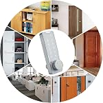Electronic Cabinet Lock Kit, Code Security Lock with Handle and Security Key Keyless Entry Door Lock with Emergency Power Interface Digital Smart Door Lock for Access Control System (White)