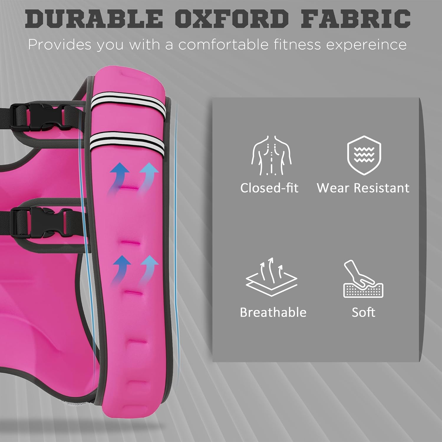 Soozier Body Weighted Vest with Pocket, Soft Skin-Friendly Weighted Workout Vest, Adjustable Weighted Running Equipment, 17.6 lbs.