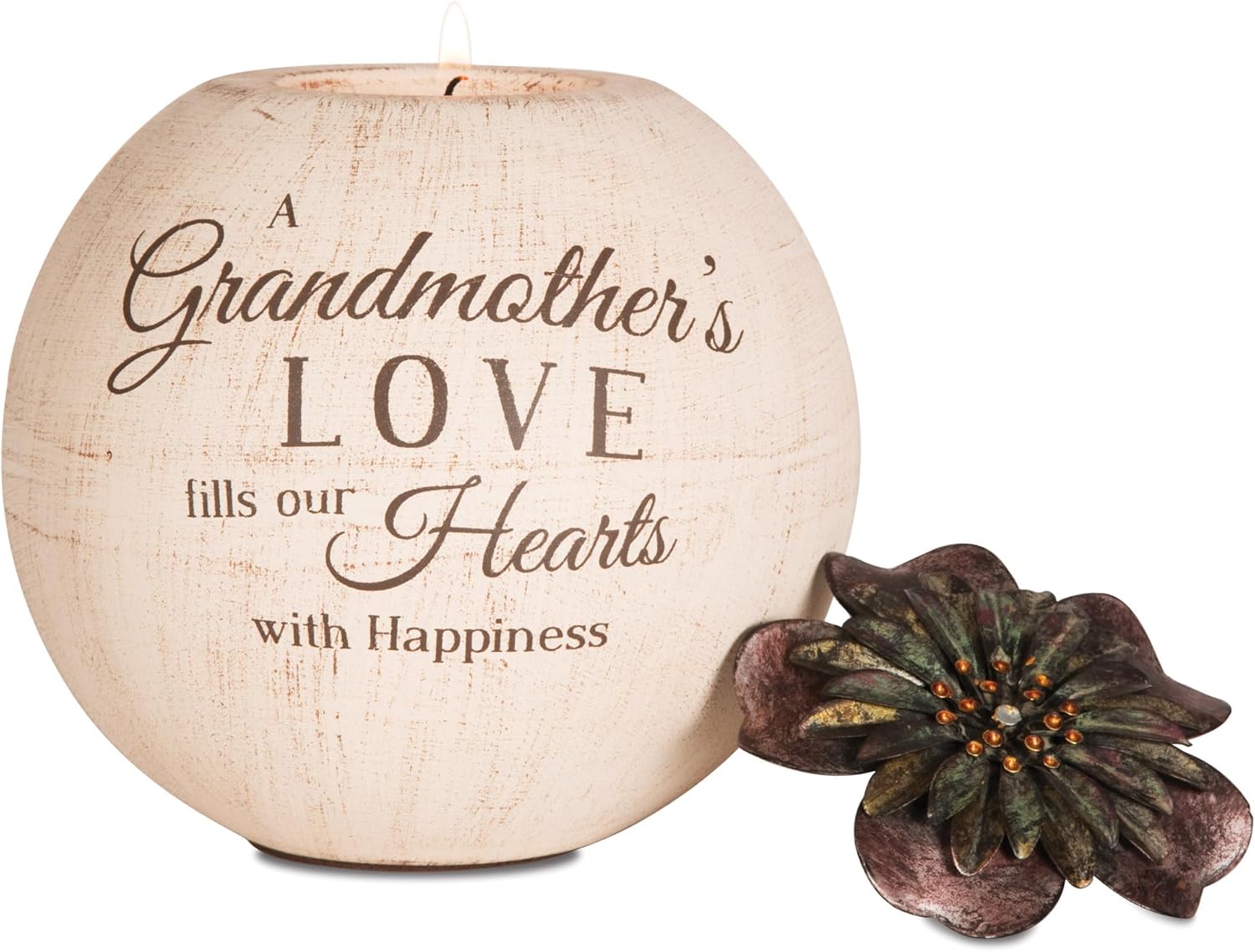 Pavilion Gift Company 19007 Light Your Way Terra Cotta Candle Holder, Grandmother, 5-Inch