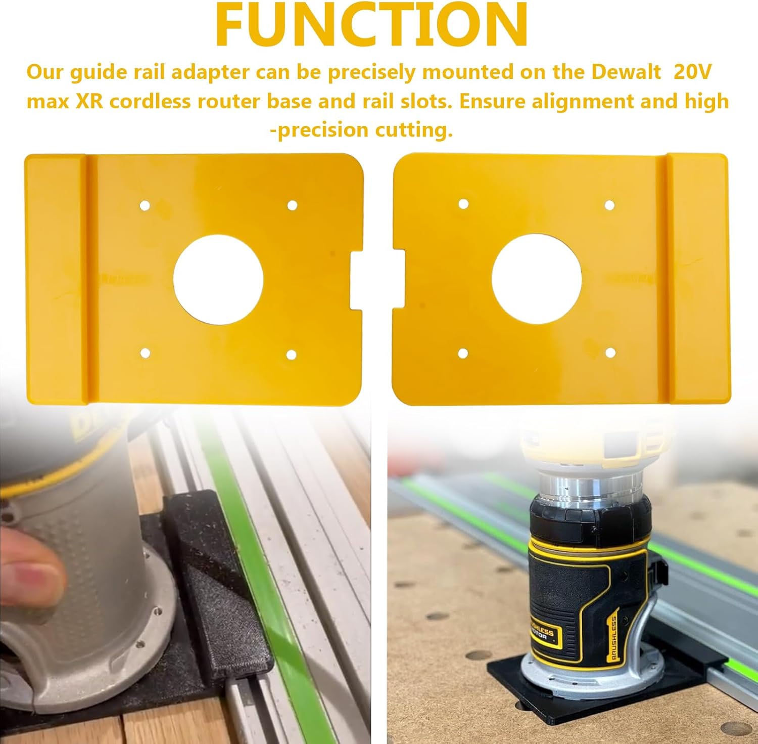 Router Guide Rail Adapter for Dewalt Routers, Replacing Rail Accessories for Dewalt Trim Routers