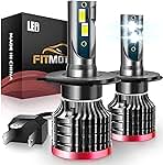 H4/9003 LED Bulbs,80W 16000 Lumens Bright,6500K Cool White LED Fog Light Halogen Replacement IP68 Waterproof, Pack of 2