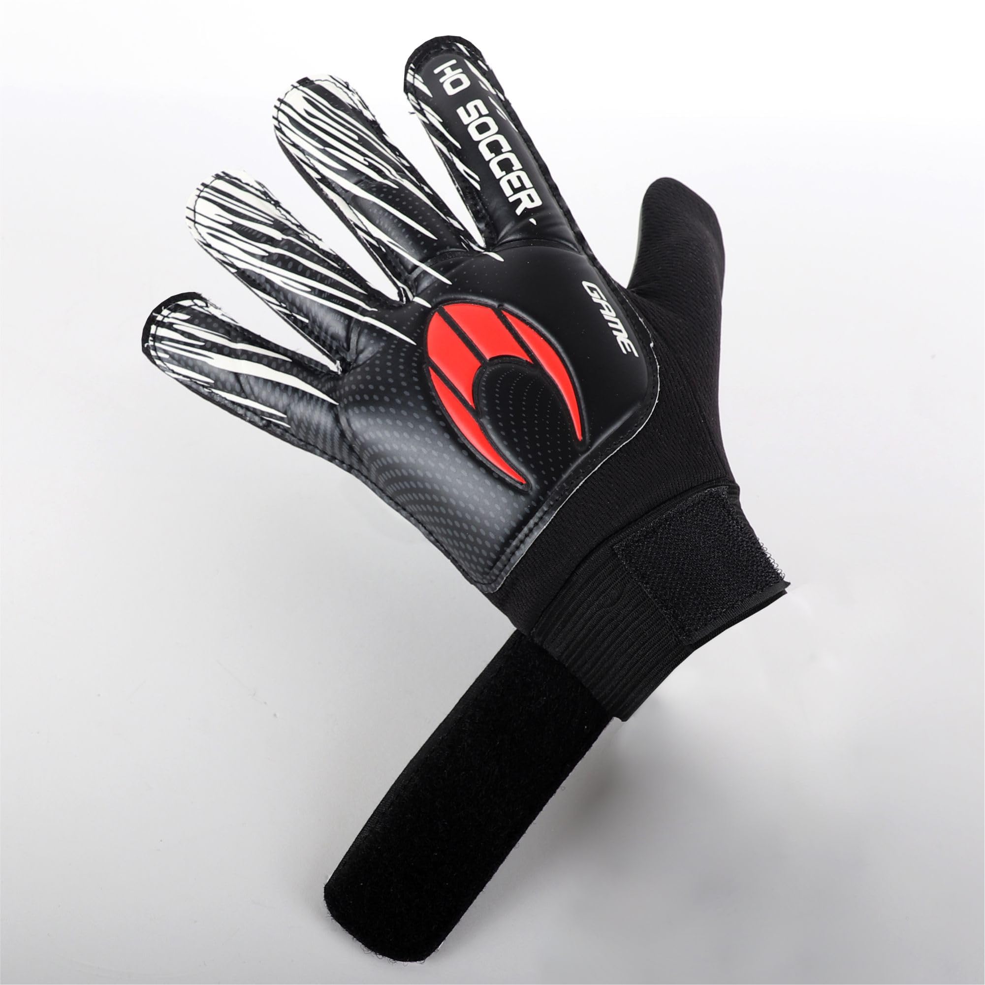 HO Soccer Game Black Rękawice bramkarskie, unisex dzieci, czarny/czerwony