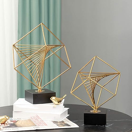 Miniatura 5 de Chinese feng Shui Statue Sculpture Golden Hollow Square Piano Ornaments Made of Alloy MaterialDecor Ornaments for Home Bathroom Room Bedroom Estatua