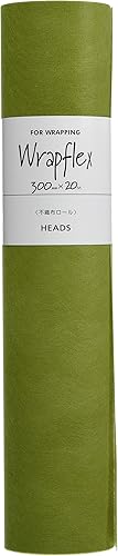 Heads WF-SR8 Papel de regalo liso, 11.8 pulgadas (11.8 in) de ancho x 65.6 pies (65.6 ft), rollo verde musgo, manta, rollo corto no tejido