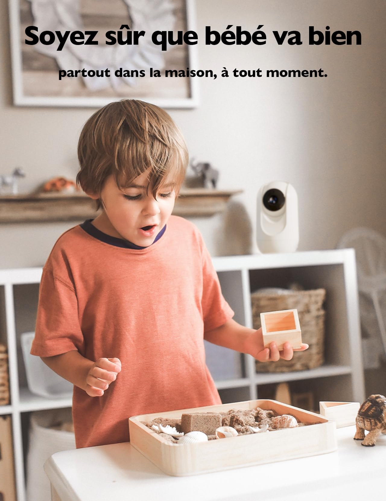 momcozy Babyphone avec caméra Écran 5 Pouces HD 1080P Moniteur bébé sans WLAN Batterie 5000 mAh Audio bidirectionnel Mode Vox IR Vision Nocturne Objectif Grand Angle Portée 960 Pieds BM01