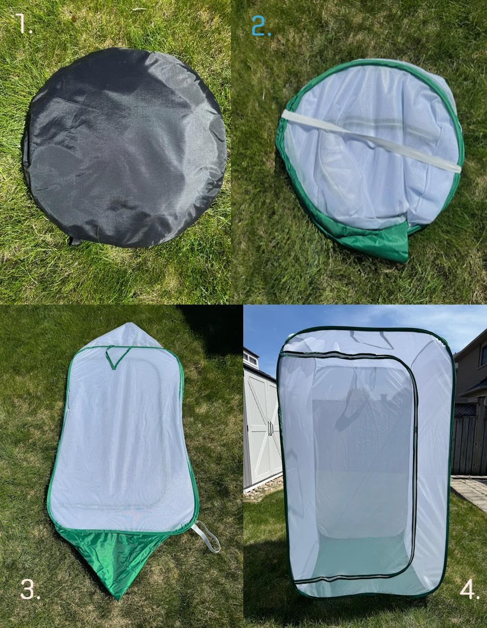 Sherfire Mesh Plant Protection Enclosure for Potted Plants - 59" (1.5m) Large/Tall Pop-Up Tent for Indoor/Outdoor Use, Helps Protect from Birds, Insects & Small Animals, Collapsible with Storage Bag