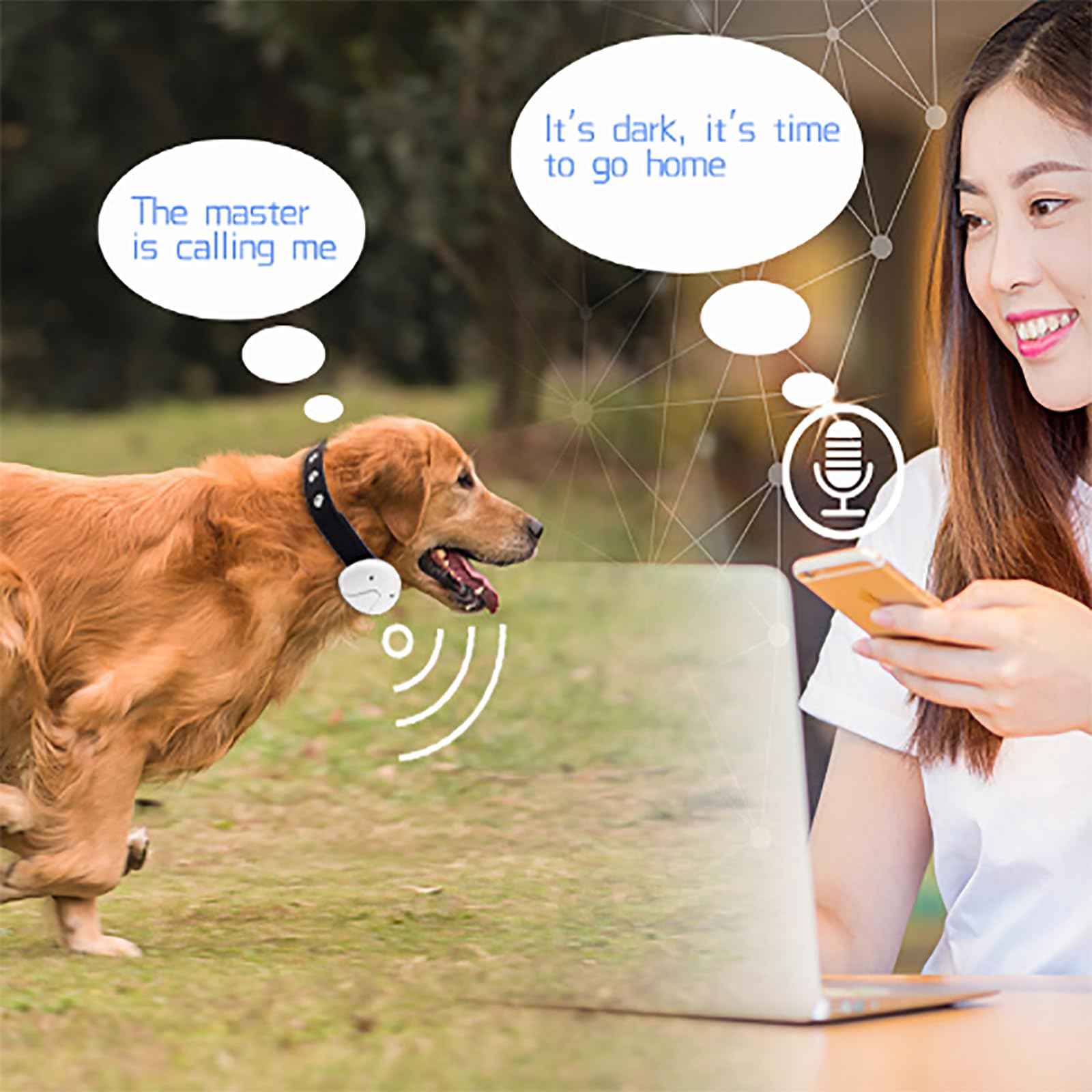 ERICAT Localizador GPS para Mascotas, Rastreador De Mascotas con Collar, Diseño a Prueba De Agua, Posición GPS Y Rastreador De Actividad Inteligente, Llamada De Voz Remota, para Gatitos Y Cachorros