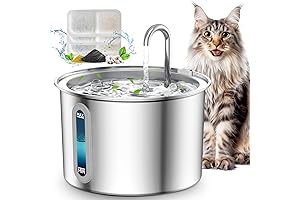 oneisall Stainless Steel Cat Water Fountain